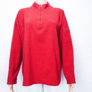 LL Bean Women’s Sweater Fleece 2XL Pullover Red